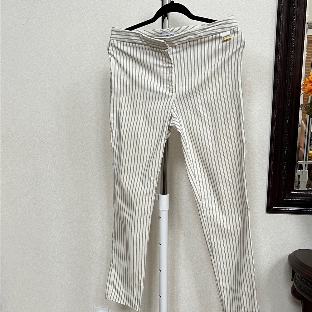 Calvin Klein Black and White Patterned Pants